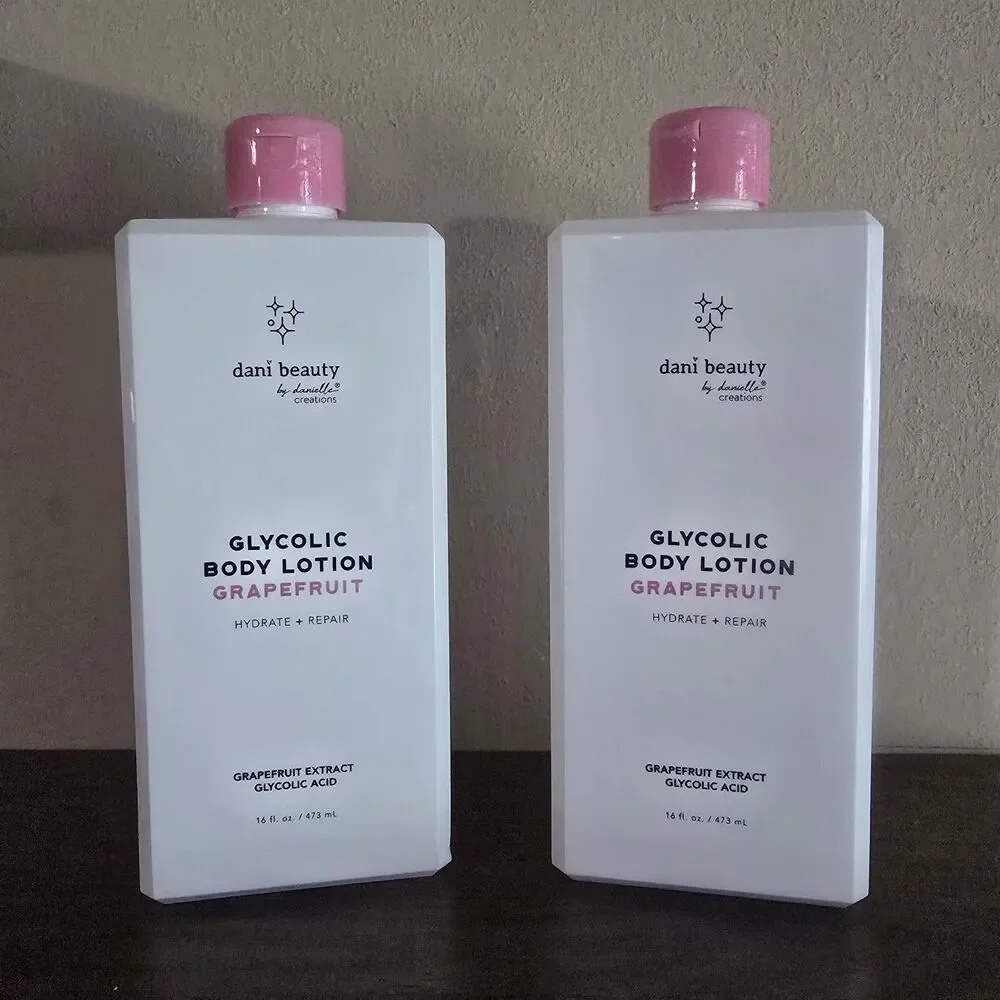 2X Dani Beauty Glycolic Body Lotion--GrapeFruit--16 Oz